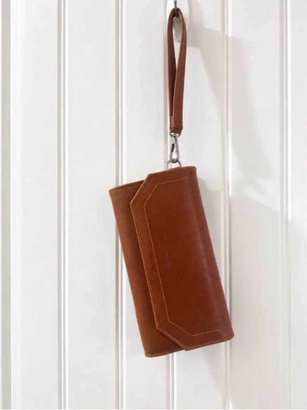 Mat & Nat Brown Leather Wristlet Wallet